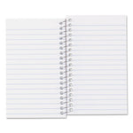 Paper Blanc Xtreme White Wirebound Memo Books, Narrow Rule, Randomly Assorted Cover Color, (60) 5 x 3 Sheets