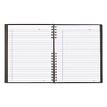 NotePro Notebook, 1-Subject, Medium/College Rule, Black Cover, (100) 11 x 8.5 Sheets