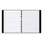 NotePro Quad Notebook, Data/Lab-Record Format with Narrow and Quadrille Rule Sections, Black Cover, (96) 9.25 x 7.25 Sheets