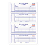 Purchase Order Book, 5 Lines, Two-Part Carbonless, 7 x 2.75, 4 Forms/Sheet, 400 Forms Total