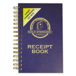 Gold Standard Money Receipt Book, Two-Part Carbonless, 5 x 2.75, 3 Forms/Sheet, 225 Forms Total