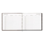 Hardcover Visitor Register Book, Black Cover, 9.78 x 8.5 Sheets, 128 Sheets/Book