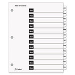 OneStep Printable Table of Contents and Dividers, 12-Tab, Jan. to Dec., 11 x 8.5, White, White Tabs, 1 Set