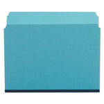 Pressboard Expanding File Folders, Straight Tabs, Letter Size, 1" Expansion, Blue, 25/Box