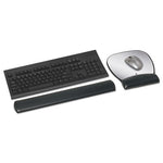 Antimicrobial Gel Large Mouse Pad with Wrist Rest, 9.25 x 8.75, Black