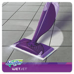 WetJet Mop, 11 x 5 White Cloth Head, 46" Purple/Silver Aluminum/Plastic Handle, 2/Carton