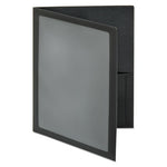 ViewFolio Polypropylene Portfolio, 100-Sheet Capacity, 11 x 8.5, Clear/Black