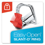 Premier Easy Open ClearVue Locking Slant-D Ring Binder, 3 Rings, 1.5" Capacity, 11 x 8.5, White