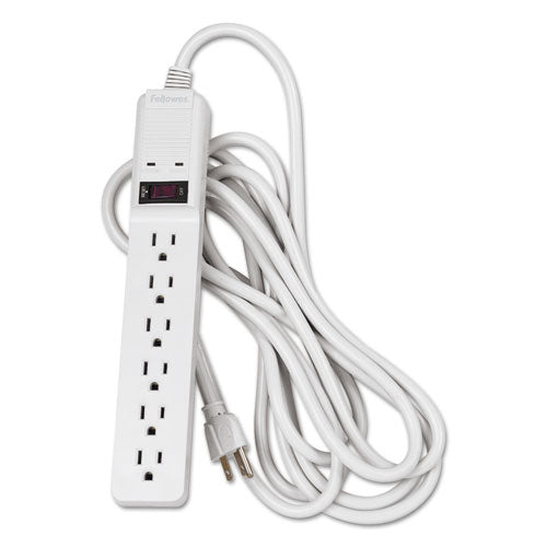 Basic Home/Office Surge Protector, 6 AC Outlets, 15 ft Cord, 450 J, Platinum