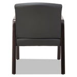 Alera Reception Lounge WL Series Guest Chair, 24.21" x 24.8" x 32.67", Black Seat, Black Back, Espresso Base