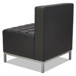 Alera QUB Series Armless L Sectional, 26.38w x 26.38d x 30.5h, Black