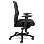 Wave Mesh Big and Tall Chair, Supports Up to 450 lb, 19.25" to 22.25" Seat Height, Black