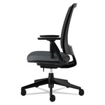 Lota Series Mesh Mid-Back Work Chair, Supports Up to 250 lb, 17.13" to 21.13" Seat Height, Charcoal Seat/Back, Black Base