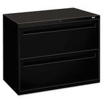 Brigade 700 Series Lateral File, 2 Legal/Letter-Size File Drawers, Black, 36" x 18" x 28"