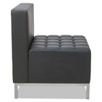 Alera QUB Series Powered Armless L Sectional, 26.38w x 26.38d x 30.5h, Black