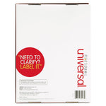 White Labels, Inkjet/Laser Printers, 1.33 x 4, White, 14/Sheet, 250 Sheets/Box