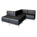 Alera QUB Series Powered Armless L Sectional, 26.38w x 26.38d x 30.5h, Black