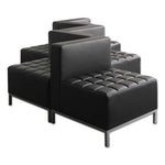 Alera QUB Series Powered Armless L Sectional, 26.38w x 26.38d x 30.5h, Black