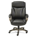 Alera Veon Series Executive High-Back Bonded Leather Chair, Supports Up to 275 lb, Black Seat/Back, Graphite Base