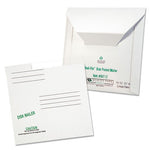 Redi-File Disk Pocket/Mailer for CDs/DVDs, Square Flap, Tuck-T Closure, 6 x 5.88, White, 10/Pack