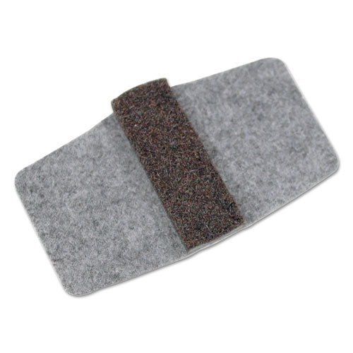 Wrap Around Felt Floor Savers, Rectangular, 7.25 x 1 x 8, Gray/Black, 16/Pack