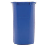 Deskside Recycling Container, Medium, 28.13 qt, Plastic, Blue