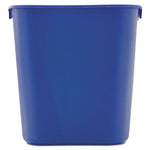 Deskside Recycling Container, Small, 13.63 qt, Plastic, Blue