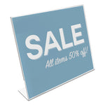 Classic Image Slanted Sign Holder, Landscaped, 11 x 8.5 Insert, Clear