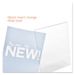 Classic Image Slanted Sign Holder, Portrait, 8.5 x 11 Insert, Clear