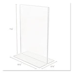 Classic Image Double-Sided Sign Holder, 5 x 7 Insert, Clear