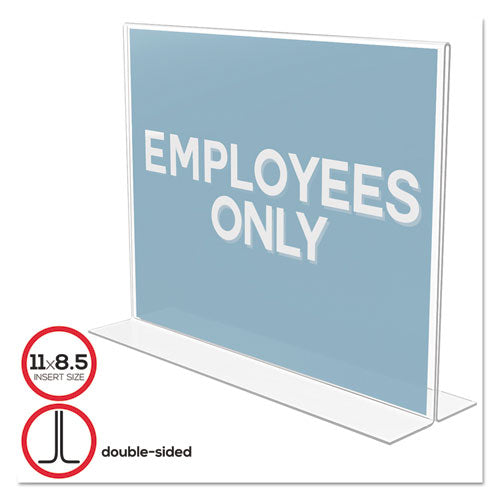 Classic Image Double-Sided Sign Holder, 11 x 8.5 Insert, Clear