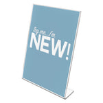 Classic Image Slanted Sign Holder, Portrait, 8.5 x 11 Insert, Clear