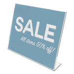 Classic Image Slanted Sign Holder, Landscaped, 11 x 8.5 Insert, Clear