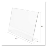 Classic Image Slanted Sign Holder, Landscaped, 11 x 8.5 Insert, Clear