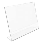 Classic Image Slanted Sign Holder, Landscaped, 11 x 8.5 Insert, Clear