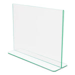 Superior Image Premium Green Edge Sign Holders, 11 x 8.5 Insert, Clear/Green