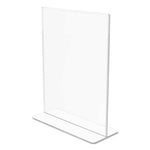 Superior Image Double Sided Sign Holder, 8.5 x 11 Insert, Clear