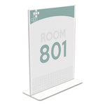 Superior Image Double Sided Sign Holder, 8.5 x 11 Insert, Clear