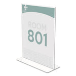 Superior Image Double Sided Sign Holder, 8.5 x 11 Insert, Clear