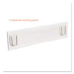 Superior Image Cubicle Nameplate Sign Holder, 8.5 x 2 Insert, Clear