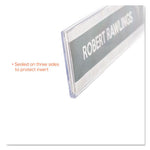 Superior Image Cubicle Nameplate Sign Holder, 8.5 x 2 Insert, Clear