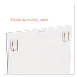 Superior Image Cubicle Sign Holder, 8.5 x 11 Insert, Clear