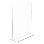 Superior Image Double Sided Sign Holder, 8.5 x 11 Insert, Clear