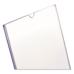 Superior Image Slanted Sign Holder, Portrait, 8.5 x 11 Insert, Clear