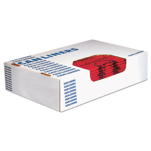 Healthcare Biohazard Printed Can Liners, 8-10 gal, 1.3 mil, 24" x 23", Red, 500/Carton