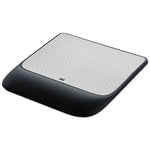 Mouse Pad with Precise Mousing Surface and Gel Wrist Rest, 8.5 x 9, Gray/Black