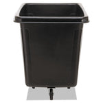 Cube Truck, 119.7 gal, 500 lb Capacity, Plastic/Metal, Black