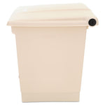 Indoor Utility Step-On Waste Container, 8 gal, Plastic, Beige