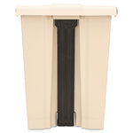 Legacy Step-On Receptacle, 18 gal, Polyethylene, Beige