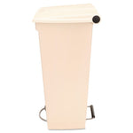 Legacy Step-On Receptacle, 23 gal, Polyethylene, Beige